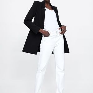 Zara inverted flaped frock coat black